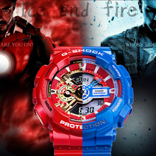卡西欧G-SHOCK钢铁侠美国队长漫威联名限量版GA110黑金防水手表男