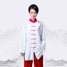 刺绣花太极服女士比赛表演服加厚 秋冬金丝绒新款 中老年晨练太极拳
