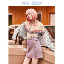 天使之城2018秋季新款立体提花针织衫时尚chic套头毛衣女62180021图片