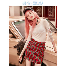 天使之城2018秋季新款套头针织衫刺绣装饰上衣女62180057图片