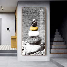 石来运转玄关装饰画入户进门走廊过道楼梯挂画现代简约抽象壁画