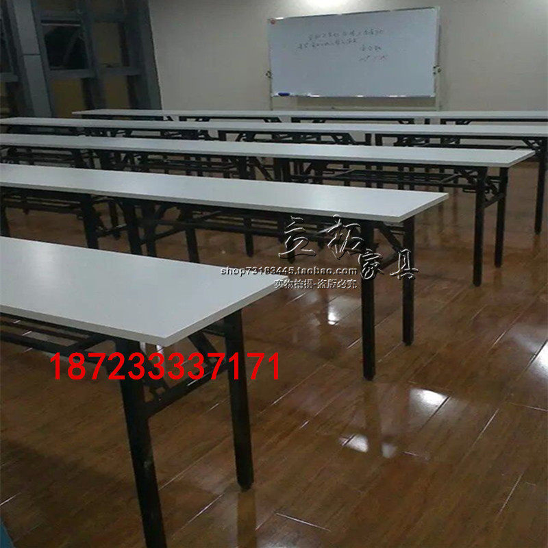 培训班学生课桌椅双人收折桌子学生培训写字桌