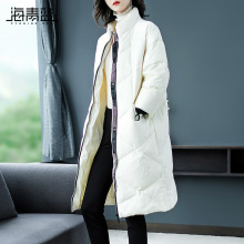 海青蓝2018冬季新款时尚纯色长袖宽松显瘦保暖百搭羽绒服女09173图片