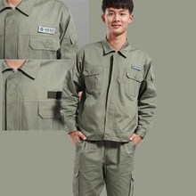 秋冬款国家电网工作服男套装全棉湖北电力电工电焊服军绿色纯棉