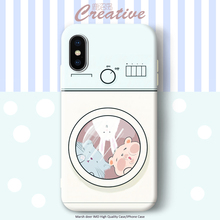 卡通洗衣机可爱猫咪iphoneXR手机壳8女苹果6日韩Xsmax硅胶软7plus