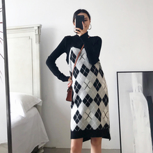 AMUM新品 冬装上衣背带裙两件套套装针织连衣裙孕妇装