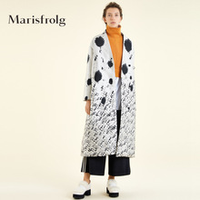 Marisfrolg/玛丝菲尔女装时尚中长款外套白鹅绒羽绒服女2018新款图片