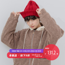 尔给连帽毛绒休闲港风厚秋冬工装外套女复古韩版2018新款ulzzang图片