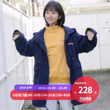 尔给收腰连帽棉服女2018新款韩版宽松bf冬天夹棉外套女加厚学生图片
