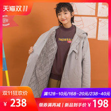 尔给冬季chic棉服女2018新款学生韩版宽松中长款加厚夹棉工装外套图片