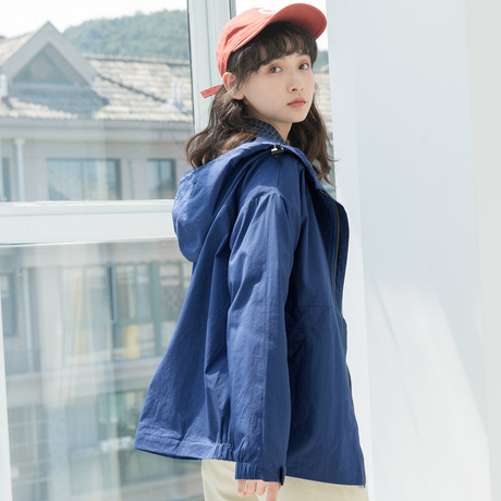 尔给帅气工装外套女ulzzang秋季新款韩版学生bf原宿宽松嘻哈港风商品大图