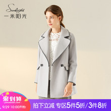 毛呢外套女中长款2017秋冬新款女装呢子韩版宽松显瘦时尚呢大衣图片