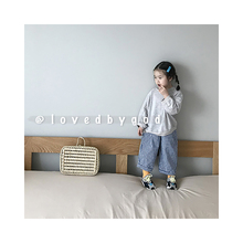 lovedbygod韩国童装代购|颜色干净的蝙蝠袖圆领卫衣