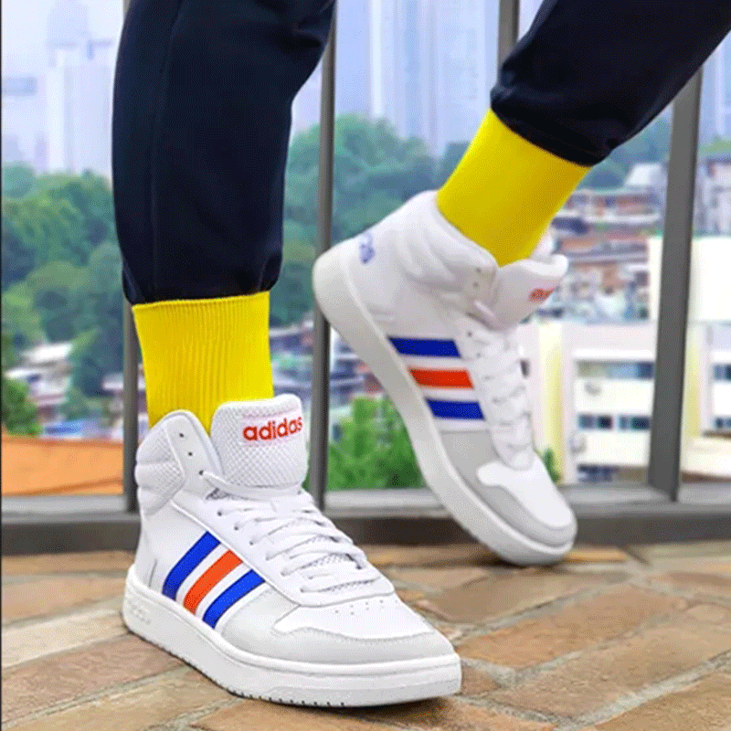 Adidas High Top Men's Shoes 2019 Autumn New Sports Shoes Casual Shoes Small Whiteboard Shoes EE7382