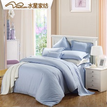 水星家纺 全棉缎纹小提花四件套 享乐主义星级酒店