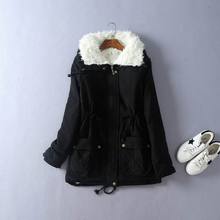 免邮 加绒中长款 日系羊羔绒女式棉衣棉服B 高领大码 费冬装 新品