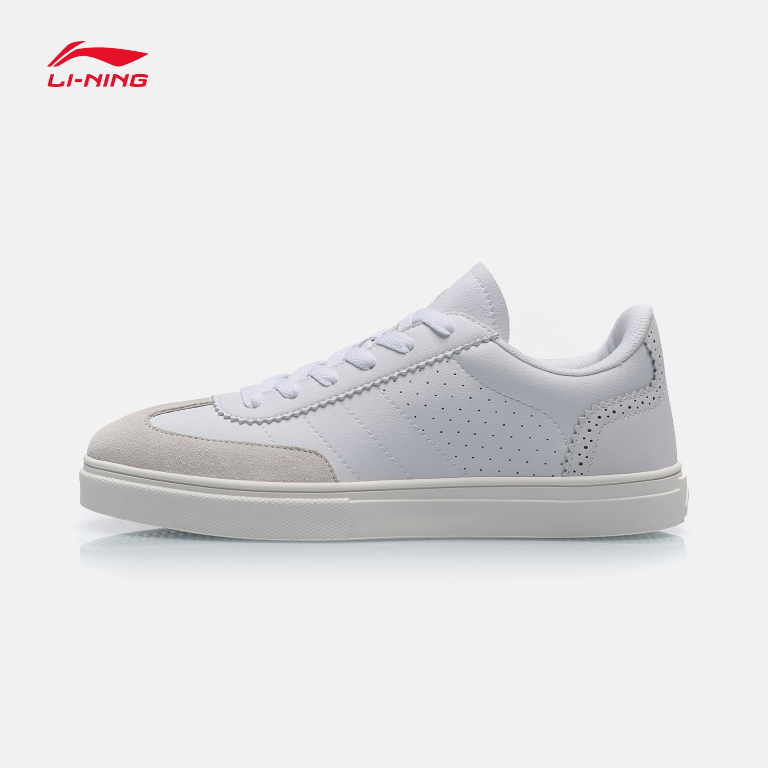 Li Ning Casual Shoes Women's Shoes 2019 New Durable Casual Board Shoes Couple Shoes Fashion Classic White Sports Shoes