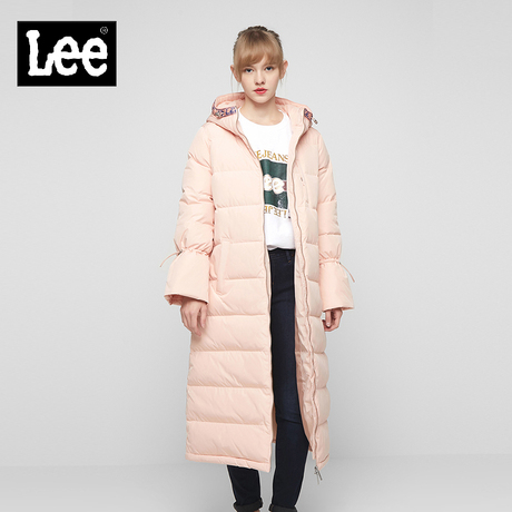 Lee女款2018年秋季主线系列粉红色连帽羽绒服L317092SD8UT商品大图