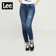 Lee2018春夏新品女款蓝色牛仔裤L134091XP7YC图片