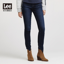 Lee女装 2017秋冬新品商场同款中腰紧身窄脚牛仔裤LWN4186606DP图片
