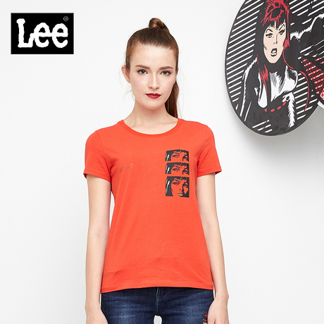 Lee女款 2018年秋季漫威系列红色帅气短袖T恤L30430K998FT商品大图