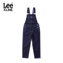 Lee女款 2018年秋季X-LINE蓝色字母背带牛仔裤L139872UZ8RY图片