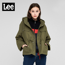 Lee2018年秋季新品Mainline墨绿色女清纯款夹棉服L317021ZK8FX图片