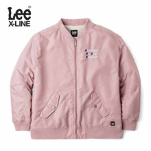 Lee女款 2018年秋季X-LINE粉红色立领羊羔绒夹克L345813KD7YU图片