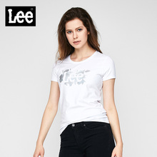 Lee女款 2018年秋季白色圆领短袖T恤L31734K99K14图片