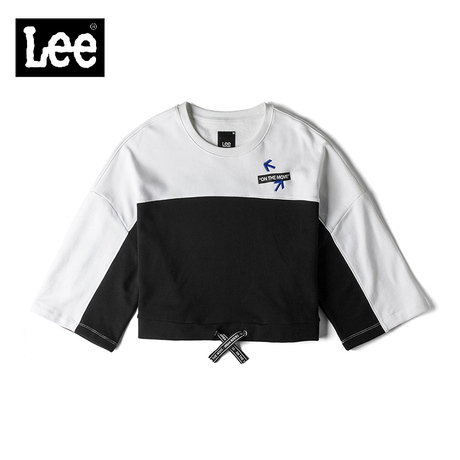 Lee女款 2018年秋季都市骑士黑色印花绣花长袖卫衣L317493RVK11商品大图