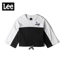Lee女款 2018年秋季都市骑士黑色印花绣花长袖卫衣L317493RVK11图片