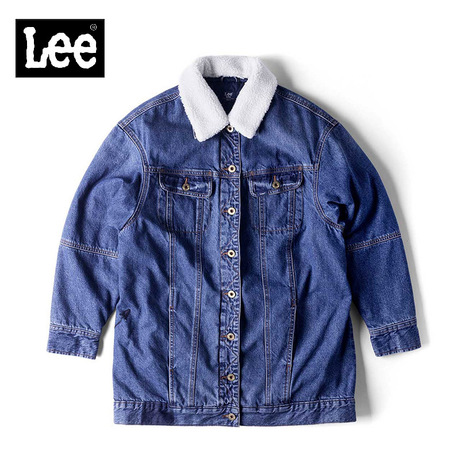 Lee女款 2018年秋季101+蓝色绣花夹棉服L317573HH9FR商品大图