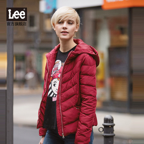 Lee女装 秋冬简约时尚修身连帽女士羽绒服L299782GF商品大图