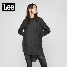 Lee&EDW女款 2018年秋季黑色水洗长袖牛仔衬衫L317962RV898图片