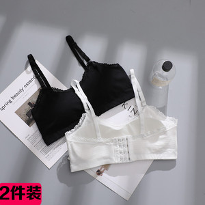 薄款裹胸抹胸发育期打底带胸垫内衣女学生高中少女小胸聚拢文胸