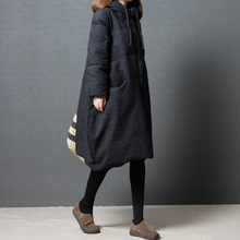 十暮棉女秋冬新款2018韩版宽松大码女装时尚舒适连帽中长款棉服图片