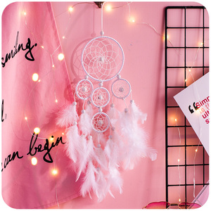 少女心捕梦网挂件可爱粉装饰礼物