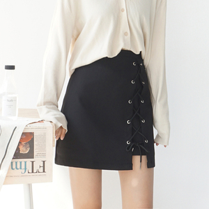 纯色百搭显瘦A字裙短裙半身裙