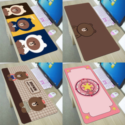 卡通可爱鼠标垫子超大电脑桌垫加厚办公定制女生凯蒂猫韩国布朗熊