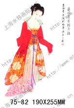 水移画/瓷砖贴/玻璃贴/家具贴纸/灯具贴花/壁灯贴花 仕女图 75-82