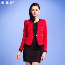 爱莉姿秋季女装小西装外套女西服两件套装韩版修身连衣裙套裙清仓图片