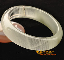 免邮 精品 内径60mm 天然绿幽灵水晶手镯