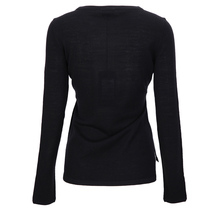 ARMANI JEANS 黑色混合材质亮片装饰女士针织衫银泰图片