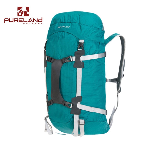 pureland/普尔兰德 2018新款双肩登山包男女徒步防水折叠包35l