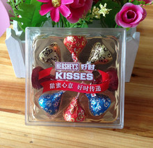 个性 水滴礼盒 6粒8粒装 好时kisses巧克力成品喜糖 婚礼