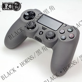 索尼PS4手柄套PS4S手把硅胶套PS4slim新版握把保护套控制器 黑角