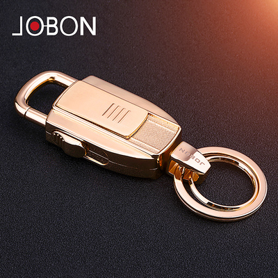 JOBON中邦汽车钥匙扣 男士腰挂钥匙挂件多功能充电打火机创意礼品