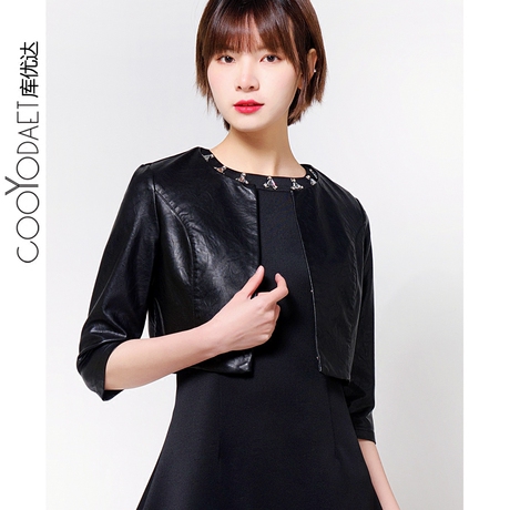 皮衣女短款2018春秋新款女装pu皮短外套气质小香夹克超短上衣显瘦商品大图