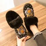 雪地靴女皮毛一体2018秋冬新款短筒短靴加厚保暖平底鞋子女鞋棉鞋