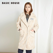 Basic House/百家好冬时尚厚款保暖大衣长款外套HPRF725E9图片